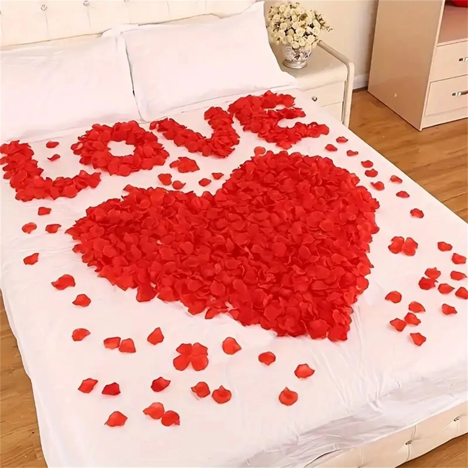 10000 Petals Simulation Petals Suitable Artificial Rose Petals Wedding Valentines Day Decor Hot Non-woven Rose Petals Stacked