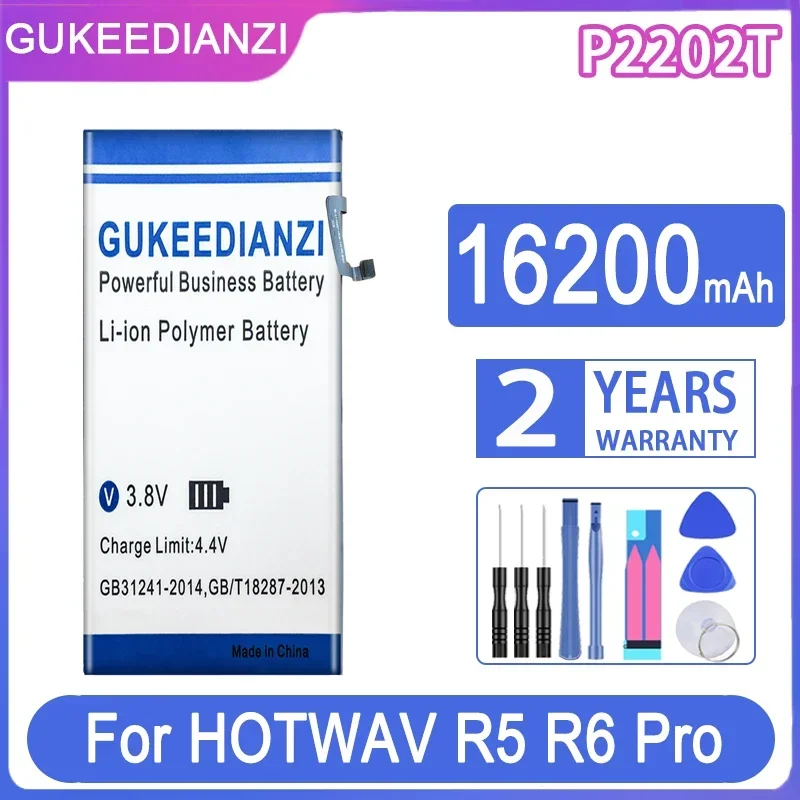 

Сменный аккумулятор GUKEEDIANZI P2202T 16200 мАч для HOTWAV R5 R6 Pro R5Pro R6Pro ноутбук батарея