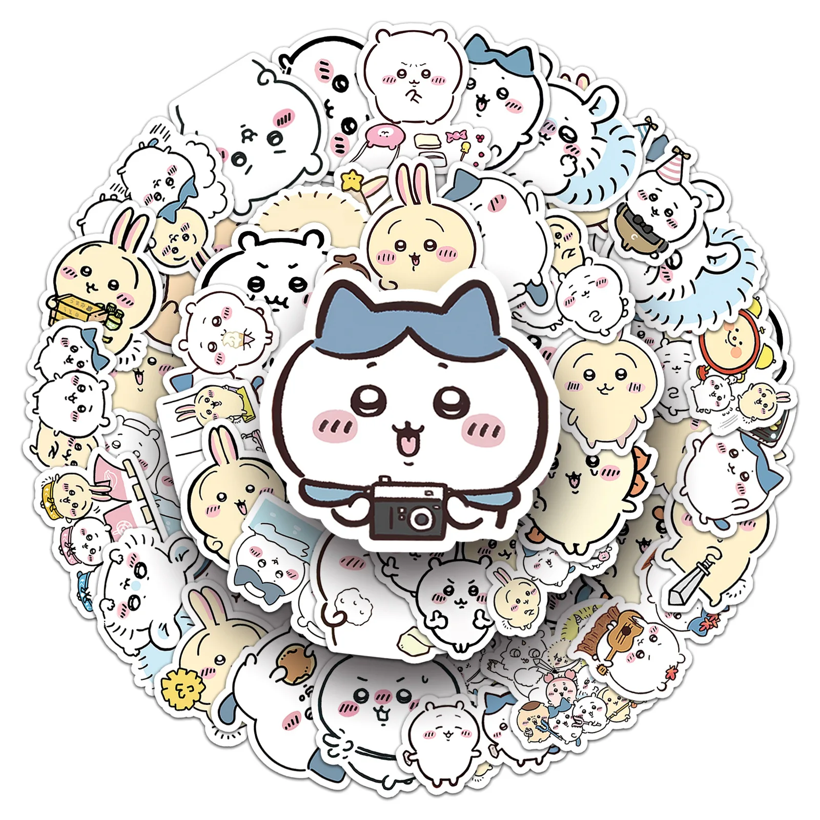 50Pcs/Set Super Cute CHIIKAWA Cartoon Waterproof Luggage Stickers Water Cups Mobile Refrigerator Stickers Hachiware Usagi