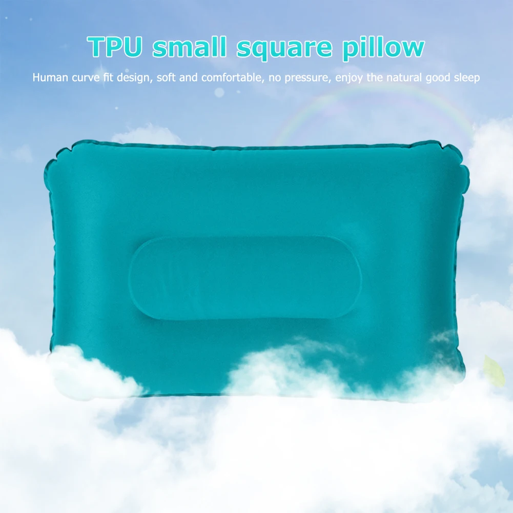 Outdoor Camping Pillow Inflatable Air Cushion Pillows Portable Sleeping Pillow Travel Lumbar Relaxing Head Rest Backrest Cushion