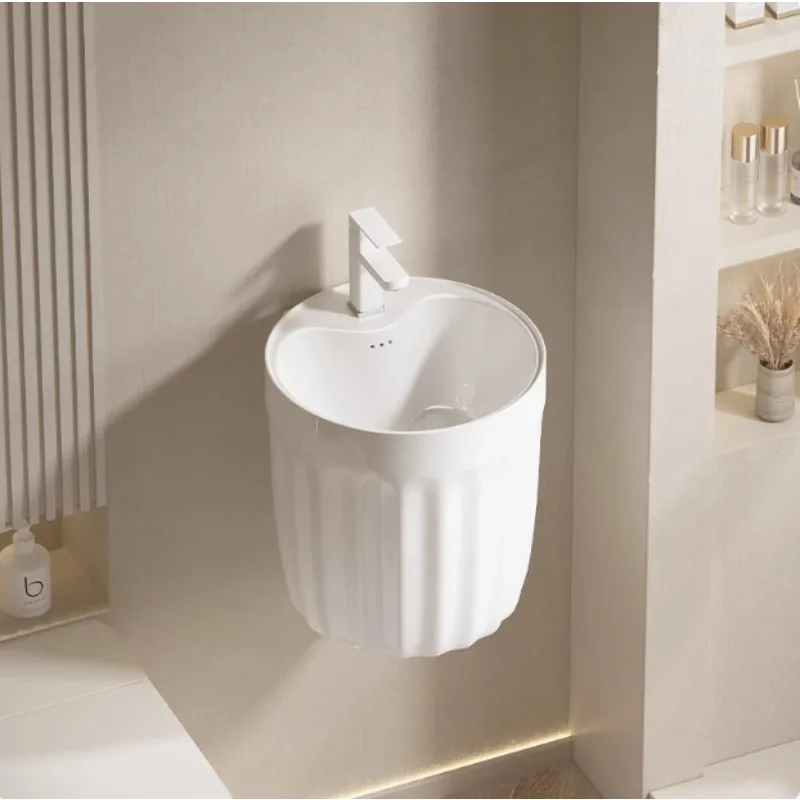 

Small apartment mini wash basin wall-mounted balcony small size ceramic basin small hanging basin washbasin