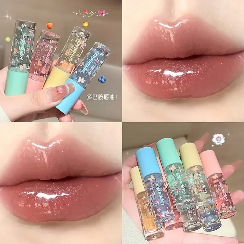 CAPPUVINI Hydrating Lip Oil Moisturizing Lip Care Glossy Finish Nourishing Lip Treatment for Dry Lips 1pc 3pcs Set