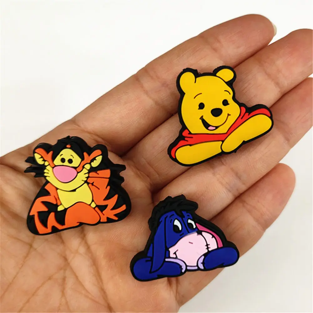 5pcs cartoon PVC winnie the pooh Eeyore Focal Beads for DIY bracelet necklace anklet pen Accessories