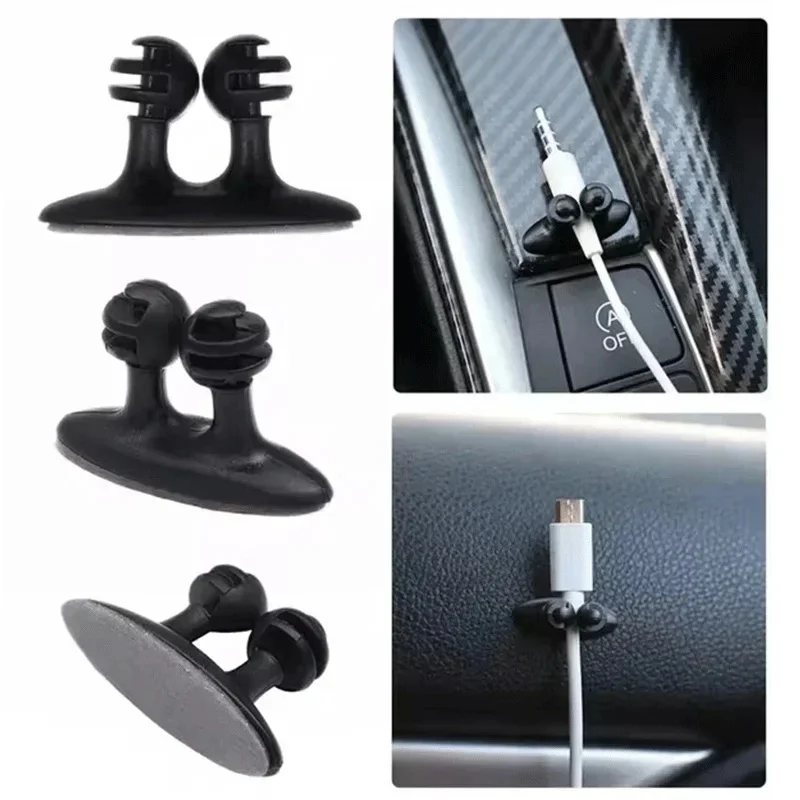 5/10/30pcs Car Dashboard Phone Charger Cable Manager Hook Headphone Line Organizer Clasp Clamp Holder Auto Interior Accessories