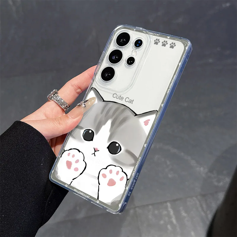 Süße schöne Katze transparente Handyhülle für iPhone 17 16 15 14 13 12 Pro Max Mini 11 XR SE XS 8 7 Plus Air ProMax Cover – Detail 1