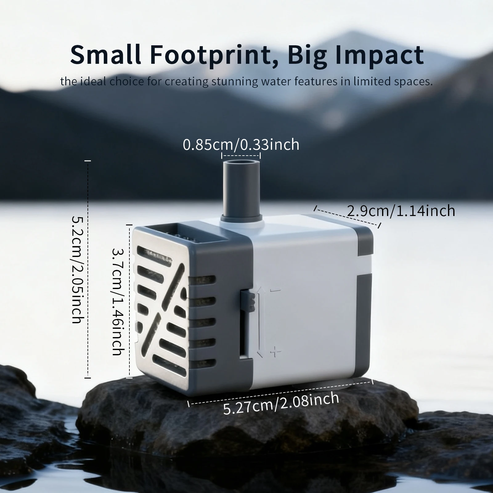 Ultra-leise USB-Aquarium-Fischbecken-Filtrationspumpe, Mini-Haustierbrunnen, Tauchpumpe mit einstellbarem Durchfluss, Wasserzirkulationspumpe 5V 5W – Detail 2