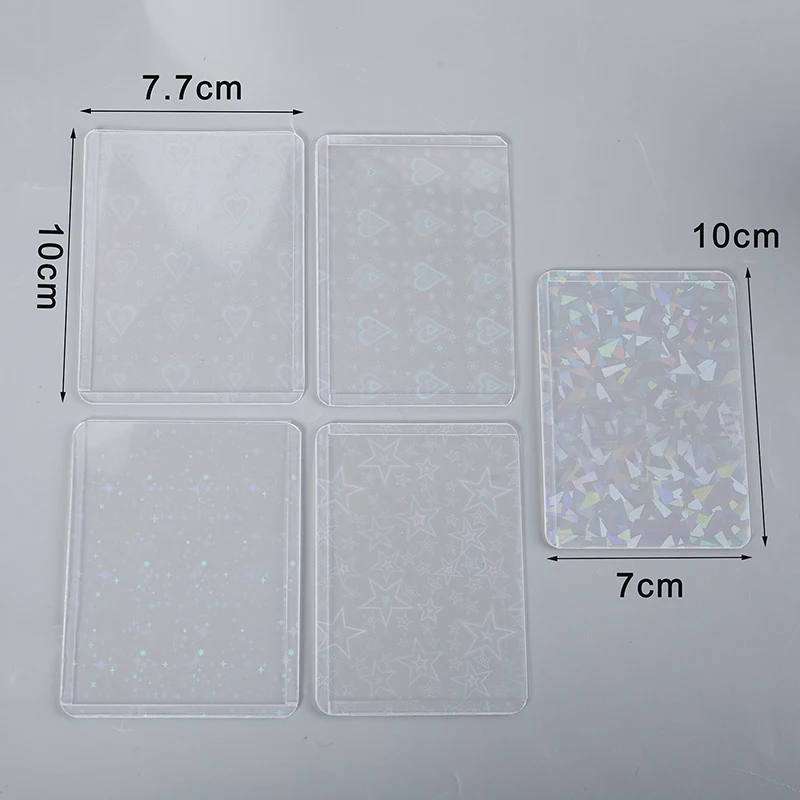 스타 러브 하트 케이팝 포토카드 탑로더 사진 카드 슬리브, 아이돌 사진 카드 보호 케이스, 10 개