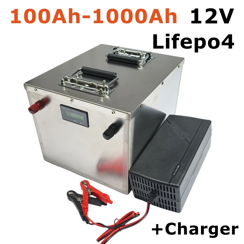 BMS 4S 12V 100Ah 80Ah 120Ah 150Ah 200Ah 300Ah 400Ah-1000Ah Lifepo4 Battery for 1200W Off-Grid UPS Boat Solar Panel Outdoor