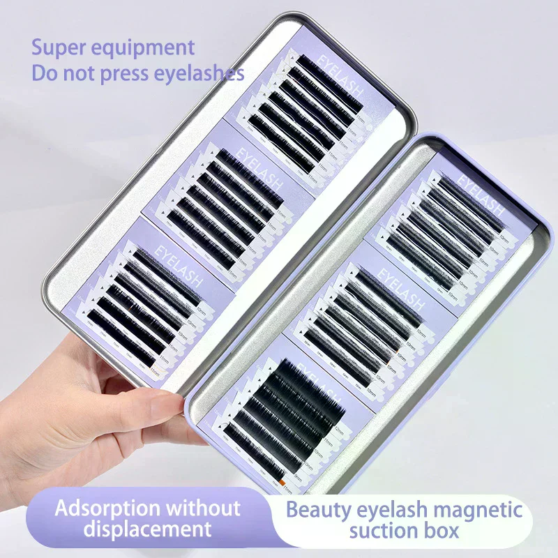

Single Layer Lash Extension Display Box Pallet Storage Box For Individual Suspended Magnetic Sheets Eyelash Protection Box