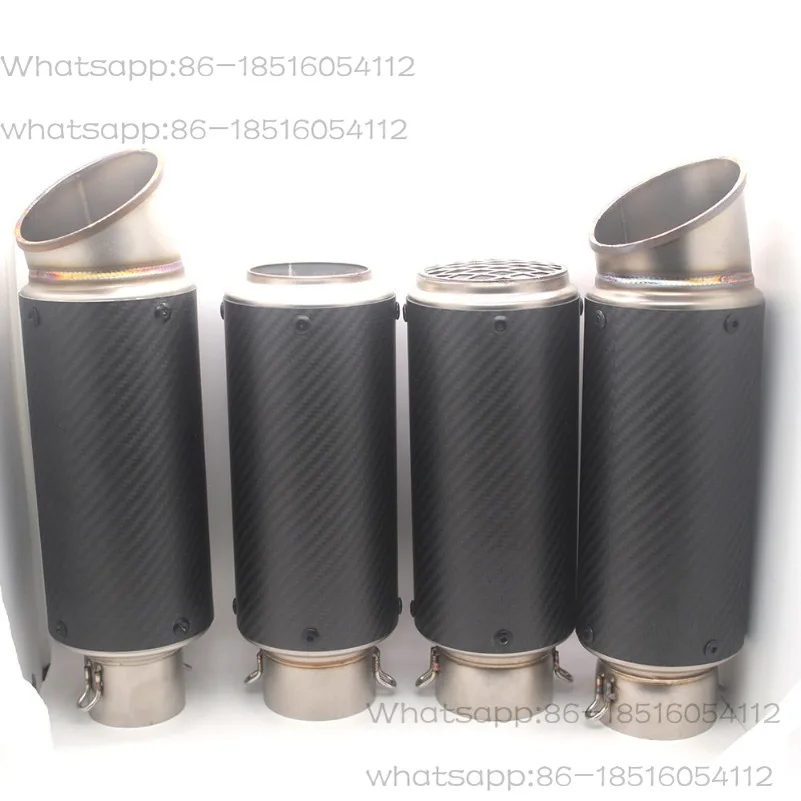 Modified Street Exhaust Carbon Fiber 51mm, 60mm/63mm Tail Section Locomotive Universal