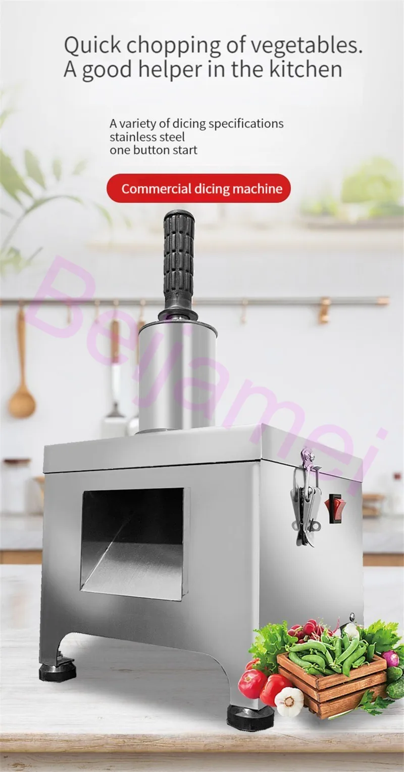 Máquina de corte vegetal comercial máquina de corte elétrico cenoura batata pepino granular cubo shredder máquinas