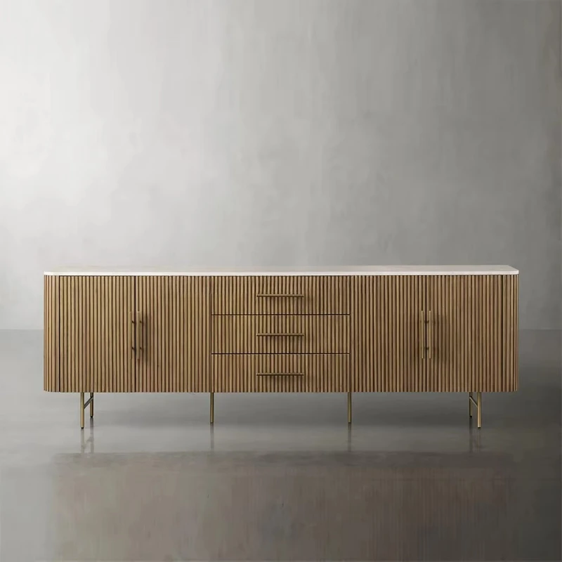 

2025 new reded sideboard 3 door buffet and sideboard solid oak sideboard with drawers