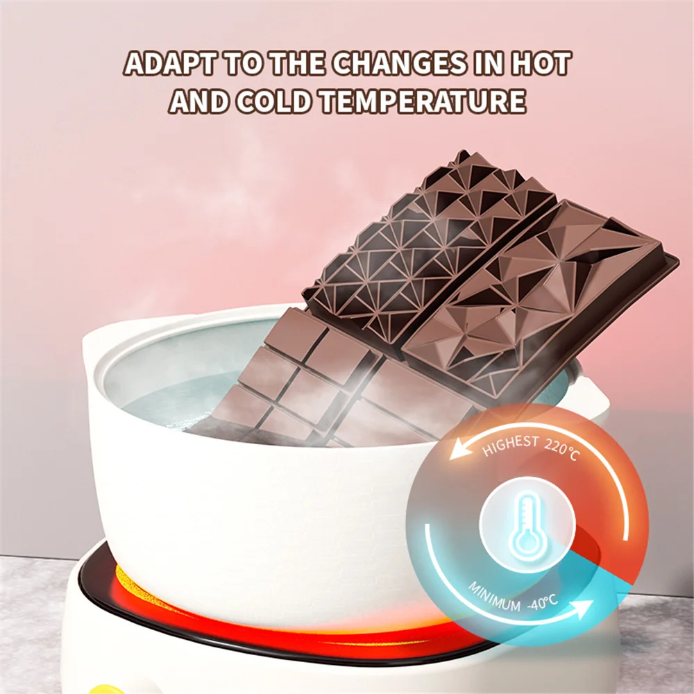 قالب بار الشوكولاتة دبي قالب الشوكولاتة قالب الشوكولاتة فصل السيليكون العميق قالب الشوكولاتة غير لاصق قالب حلوى سميك