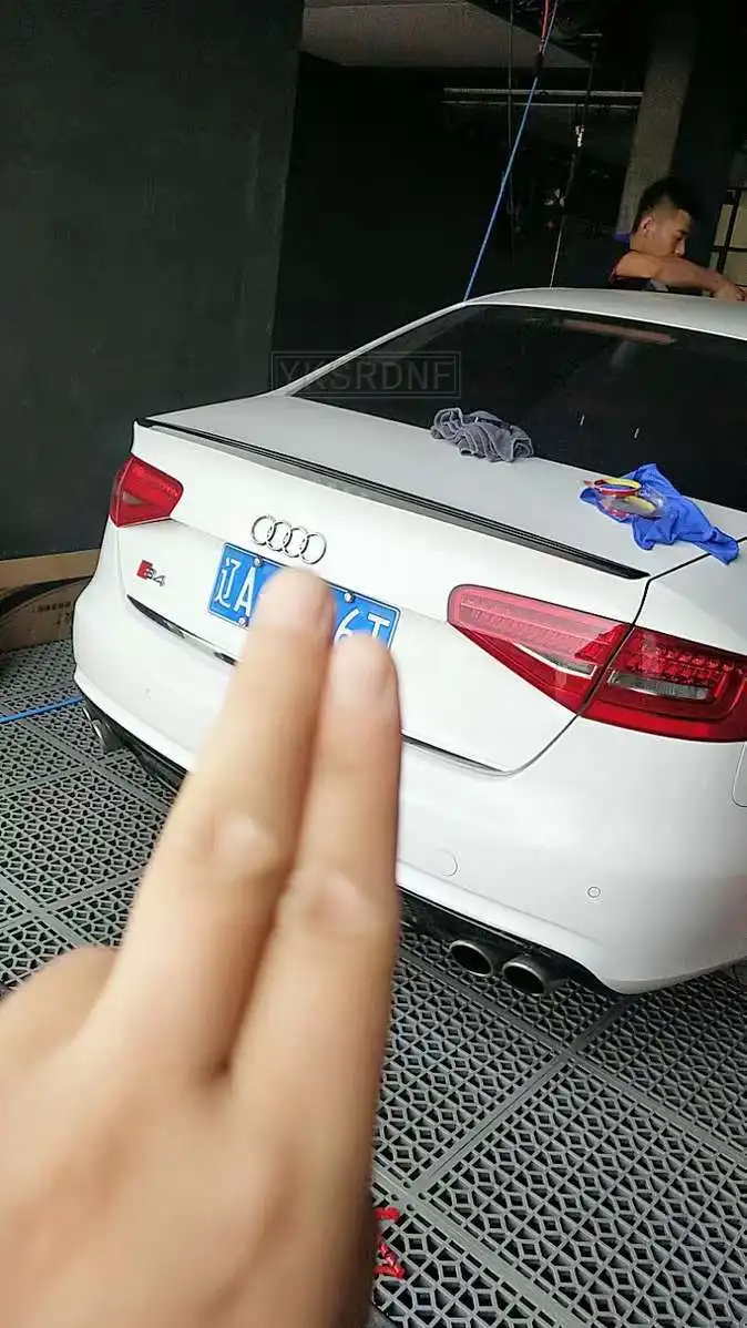 For Audi A4 B8 2009 2010 2011 2012 2013 2014 2015 2016 High quality ABS plastic Unpainted Primer Color car trunk wing spoiler