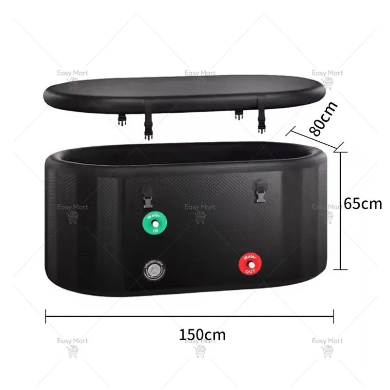 Inflatable Brushed Ice Bath Bucket Cold Therapy Ice Bucket Brushed Soaking Bath Bucket