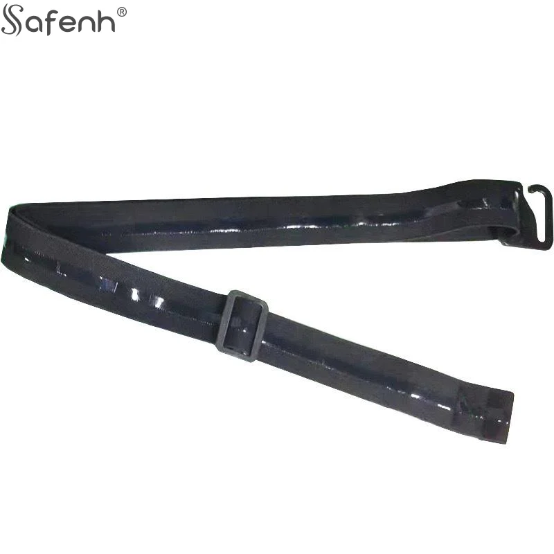 1 peça camisa masculina de nylon com aderência elástica antiderrapante e fivela ajustável-alças de suporte de camisa tecidas não têxteis