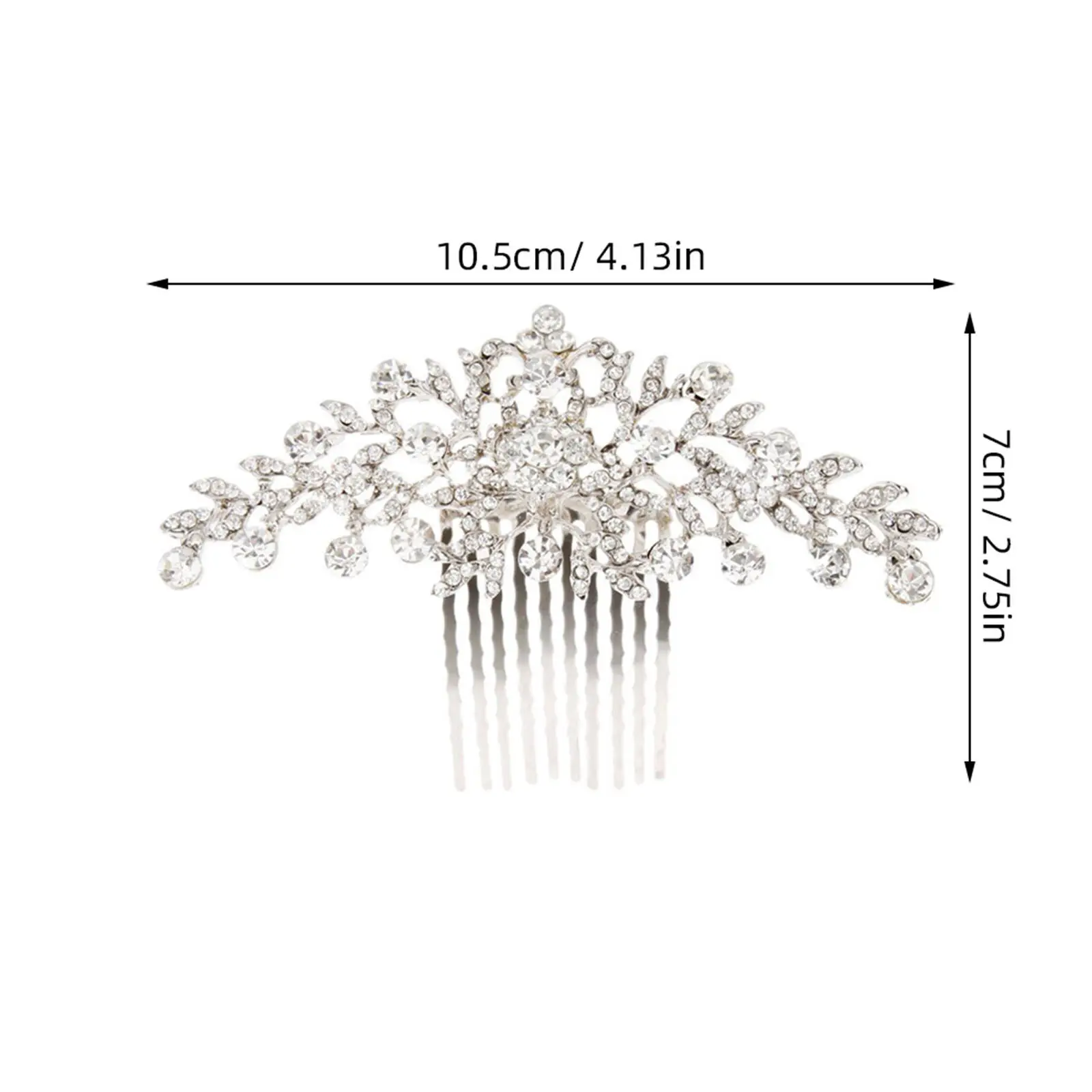Elegant Water Crystal Rhinestone Hair Comb Bridal Headpiece Perfect for Weddings Proms Parties Hair Comb