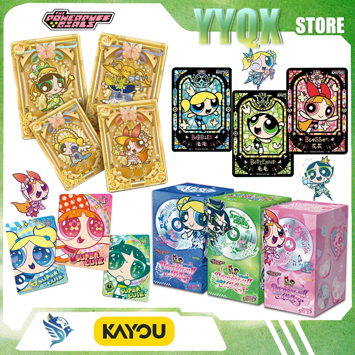 kayou-2026-new-the-powerpuff-girls-card-collection-cute-surprise-gift-cartoon-anime-ornament-surroundings-comic