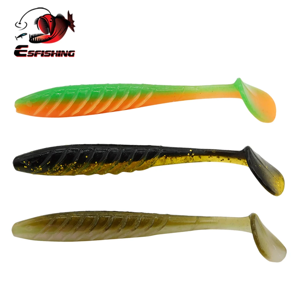 ESFISHING New Quality Lure Ripple Shad 125mm T Tail Jigging Lure Pesca Artificial Fishing soft Lure