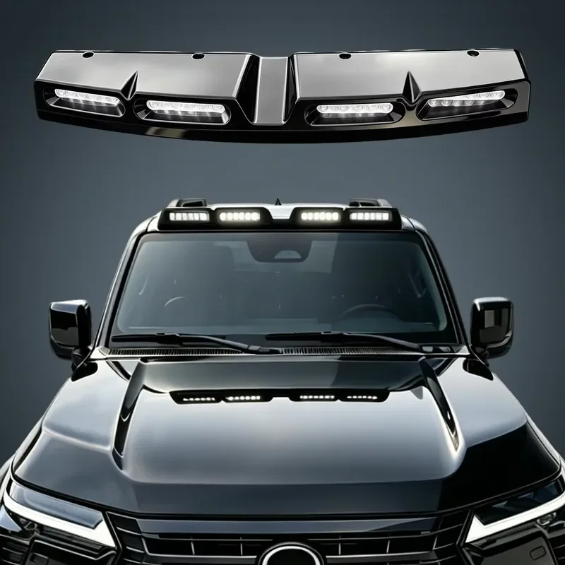 Roof light strip for GX550 2023 2024 2025 2026 4 lens LED light set, off-road roof frame light, driving light