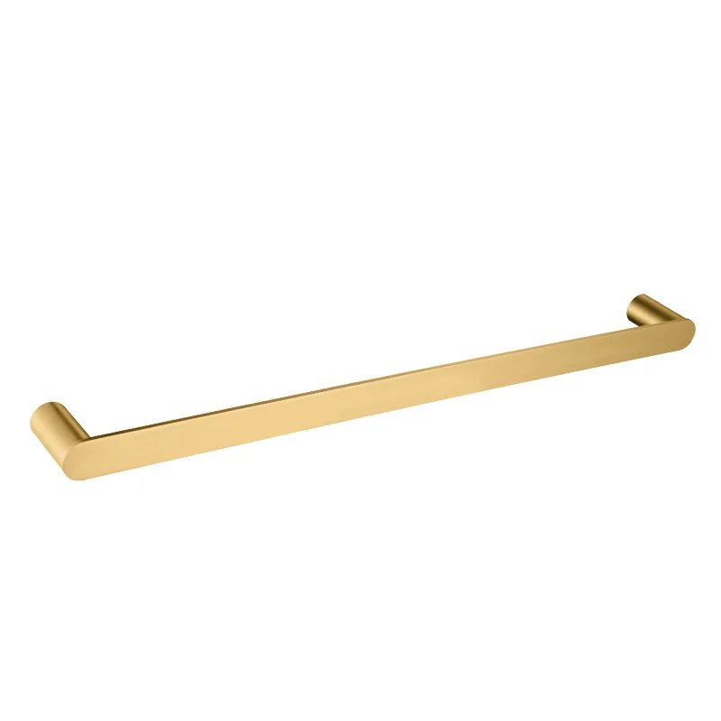 Brushed gold stainless steel bathroom pendant set, bathroom clothes hook, towel rack, tissue rack, storage rack