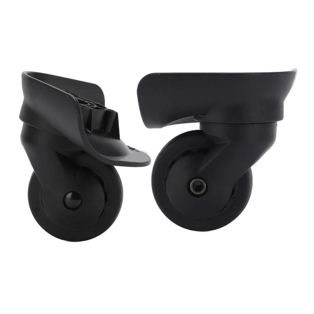 

1 пара поворотных сменных колес для багажа, черные аксессуары для чемодана, чехол на колесиках, сменные ролики