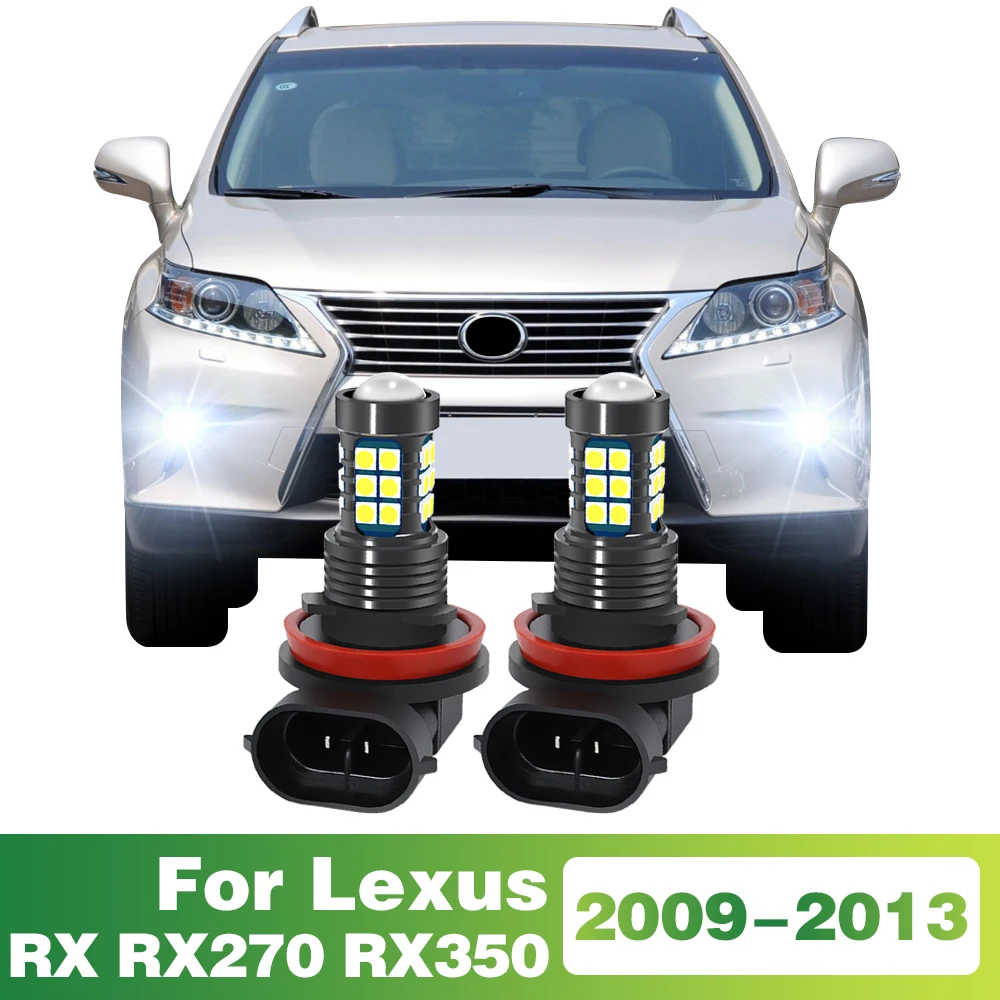 2X H8 H9 H11 H16 LED Front Fog Lamp Car Light Bulbs Auto Accessories For LEXUS RX Series RX270 RX350 2009 2010 2011 2012 2013