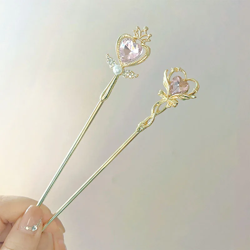 الحب كريستال ماجيك العصا دبوس الشعر عالية الجودة دبوس الشعر الصيني الجديد الحد الأدنى تصميم إكسسوارات الشعر أغطية الرأس دبوس الشعر للنساء