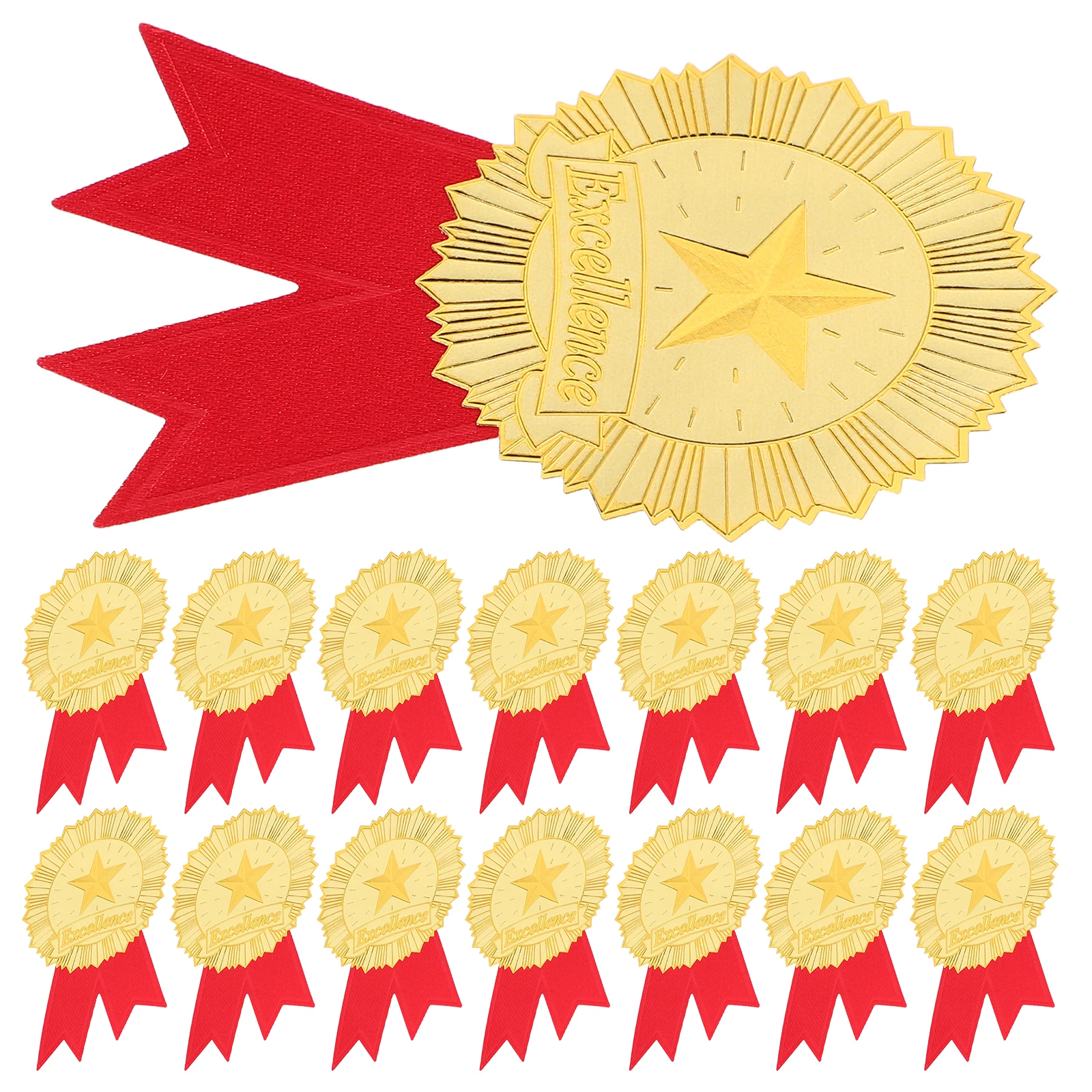 36 Sets Certificate Sticker Accessories Elegant Design Graduation Achievement Award Stickers Diploma Medals Sealing Recognition