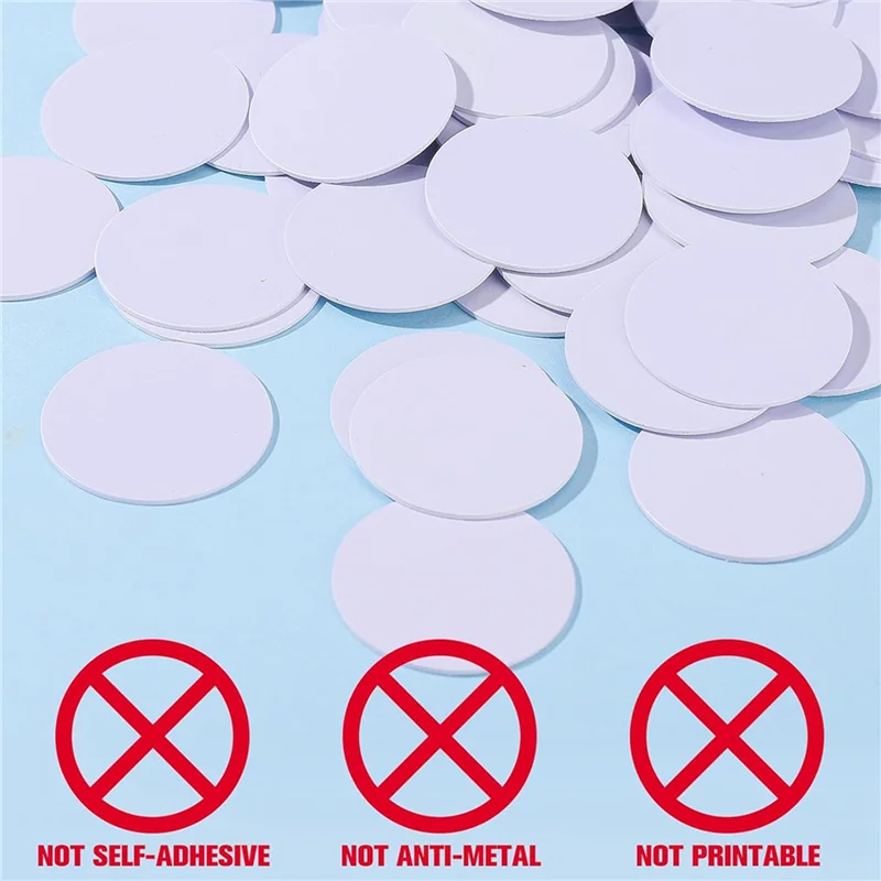 BNVN-160Pcs NFC Tagsntag 215 NFC Sticker Chip Round NFC Tag Rewritable NFC Card Sticky Back NFC Enabled Cell Phone Device