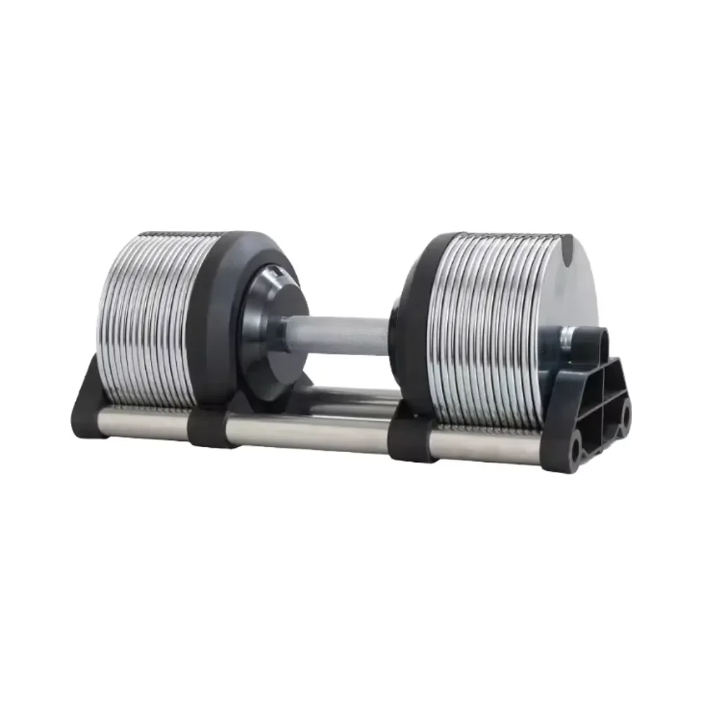 Adjustable Steel Dumbbell Set for Home Use Fixed 1kg Increasement sliver Weight Lifting Dumbbell
