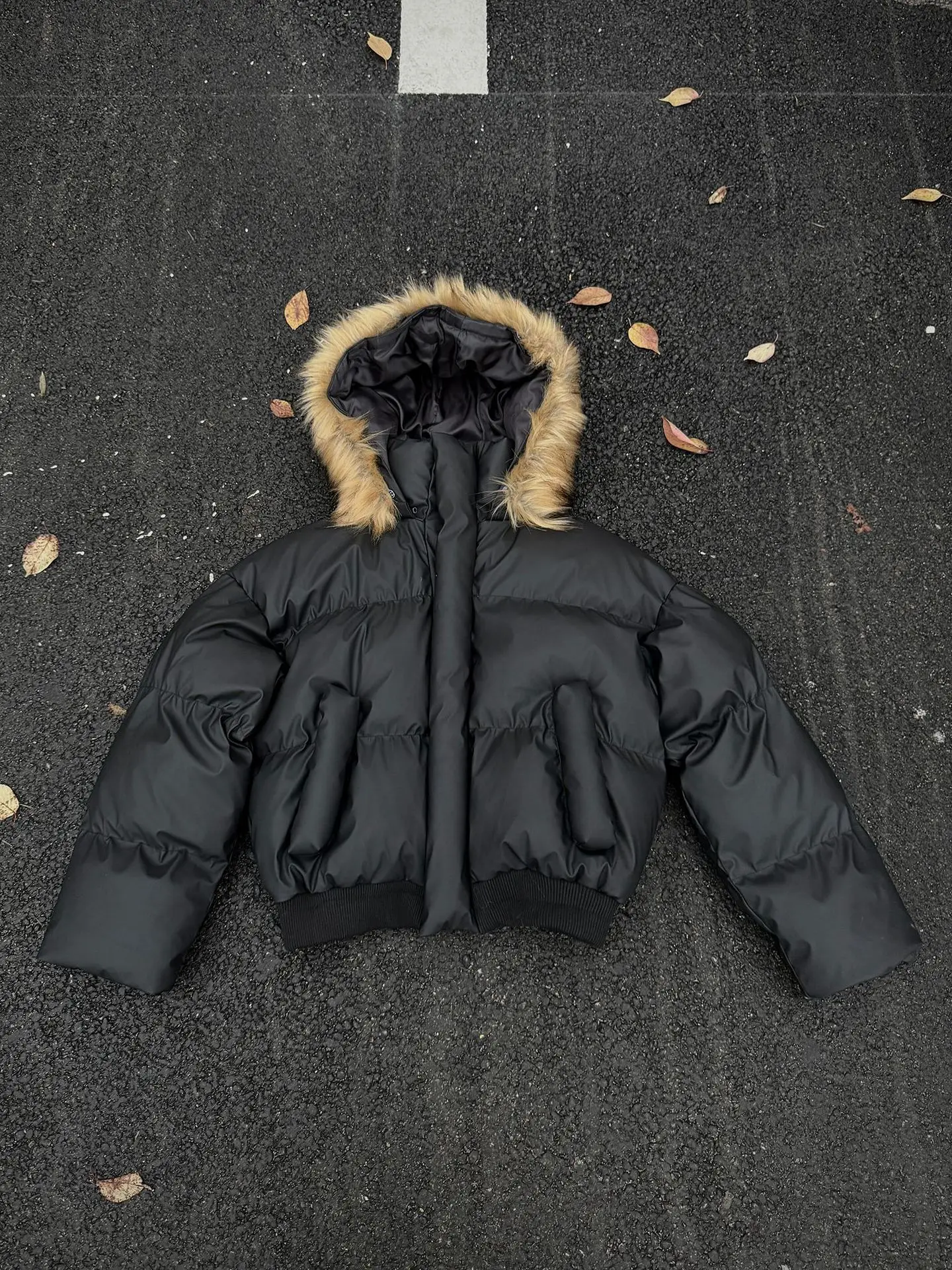 Men's Fashion Winter Warm Puffy Parkas With Removable Fur Collar Cotton Padded Thick Thermal Puffer Overcoat Jacket Outerwear