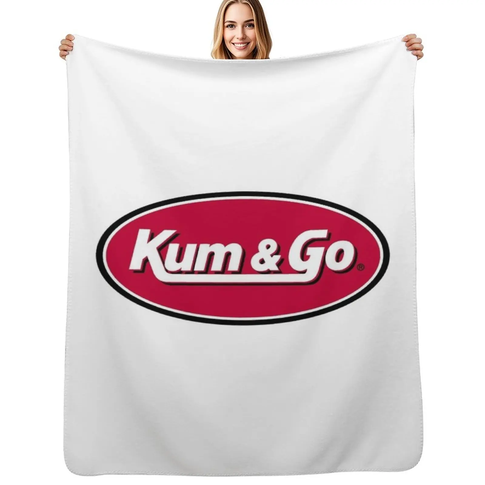 Kum & Go Throw Blanket Soft Home Decor Blanket for Couch Bedroom