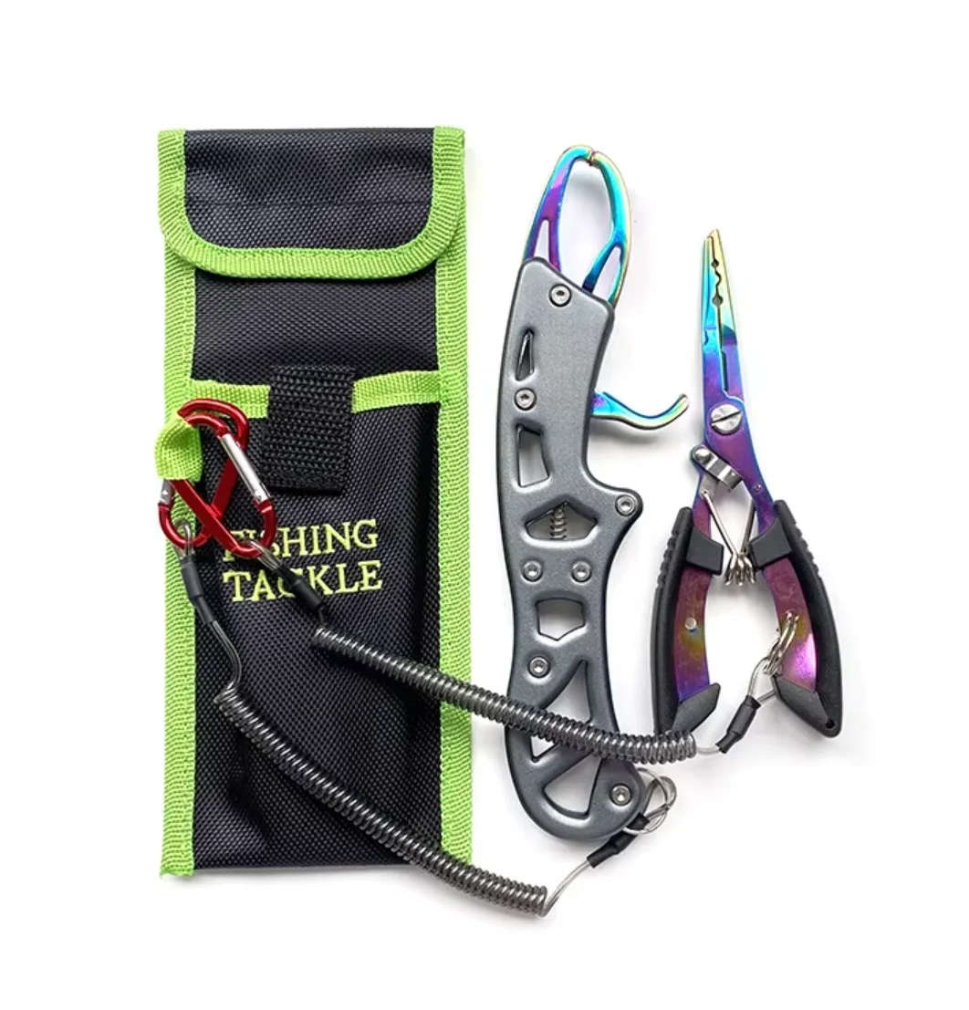 

Y129 Multi-function Fishing Pliers Suit Fish Control Device Stainless Steel Colored Titanium Small Olecranon Ring Pliers