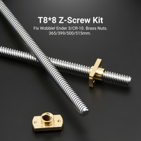 T8*8 Ender-3 V2 Lead Screw Z-axis Rods length 365MM 515MM 400MM Brass Nuts for Ender3 CR-10 CR-10S Ender-6 CR-6 SE I3 3D printer