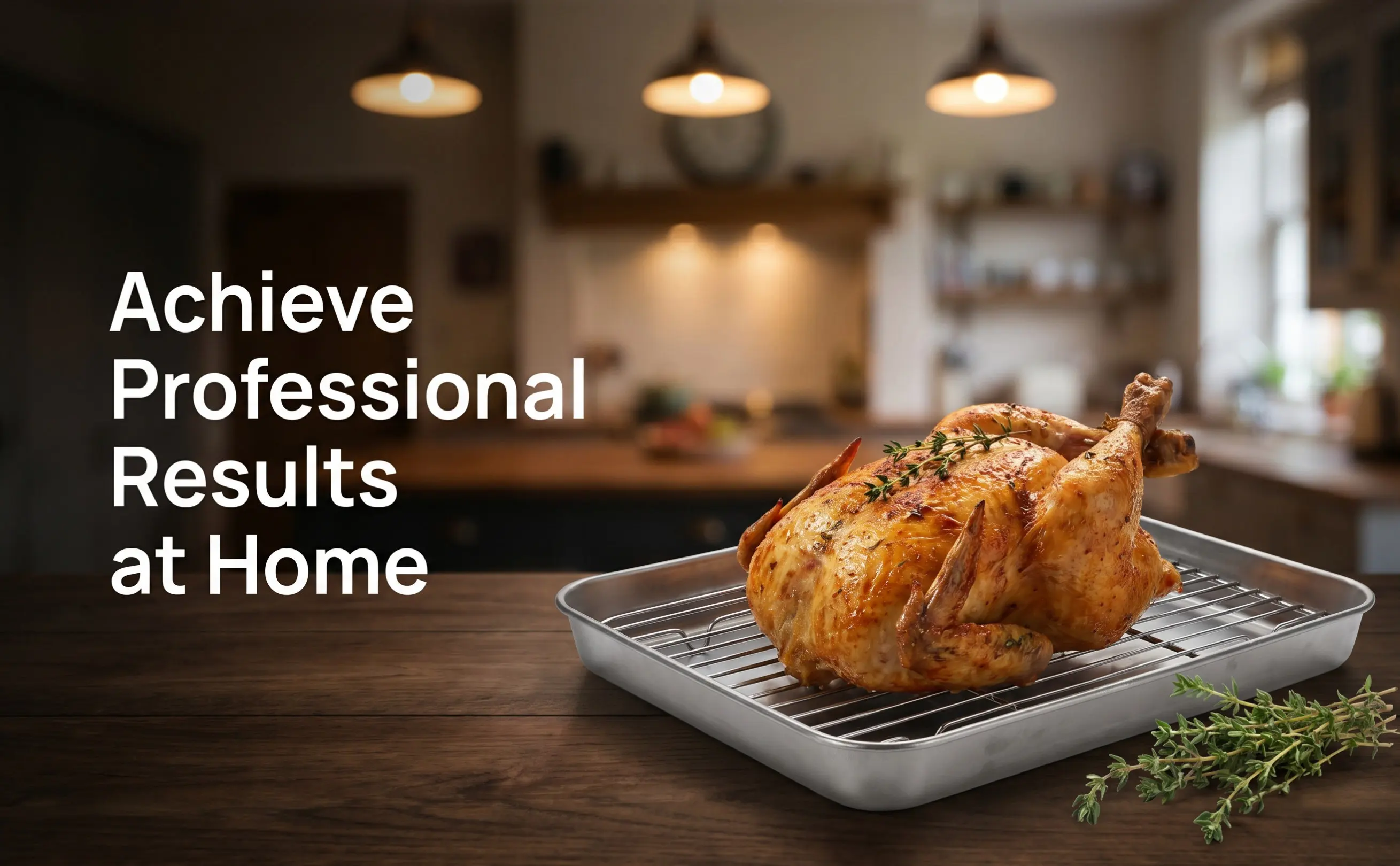 1Set Stainless Steel Baking Tray Cooling Rack Non Stick Sheet Pan Oil Draining Fried Food Serving Tray Household Fruits Storage