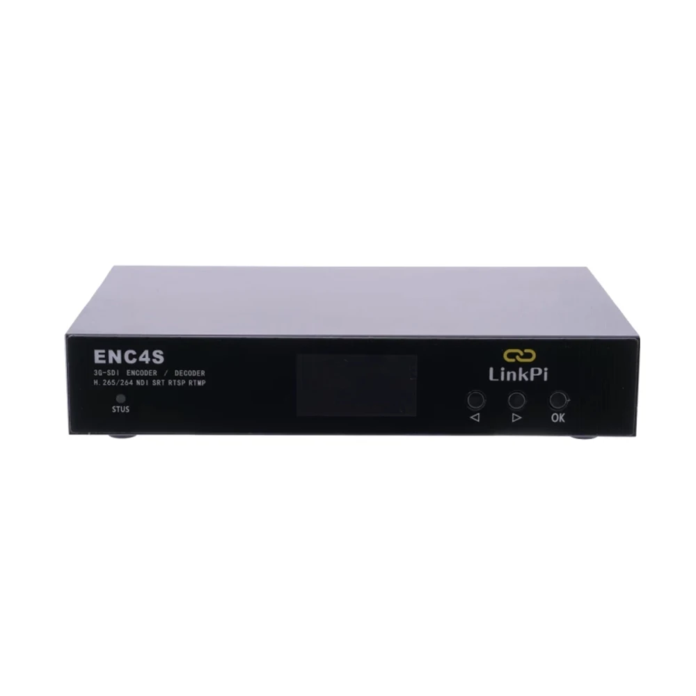 Link Pi ENC4S 4-Channel SDI Encoder , 4K Decoder SRT, NDI, RTMP Live Streaming H.265+smartP 4K60 HDMI output 2GB DDR4 RAM