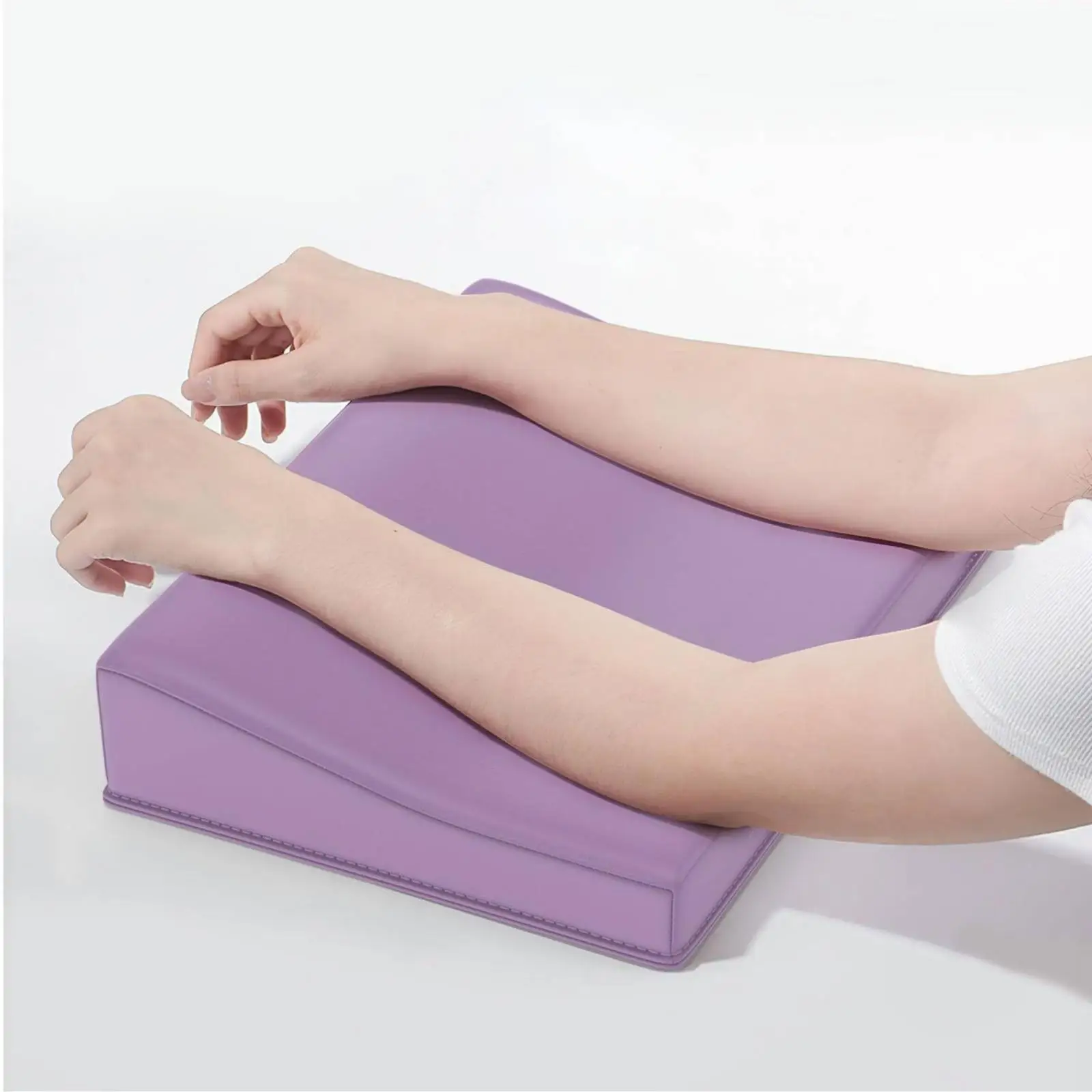 Ergonomic Manicure Hand Pillow PU Leather Manicure Hand Pillow Stitched Edges