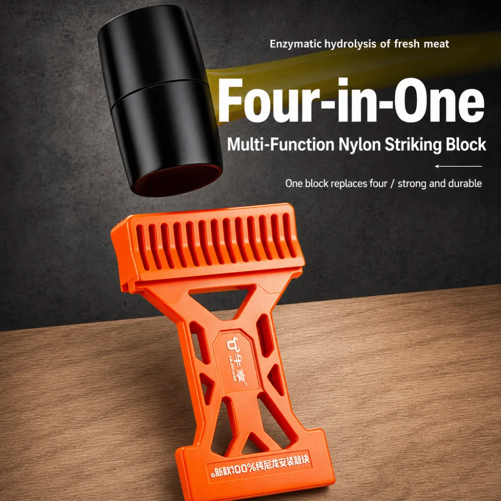 Multifunctional Flooring Tapper Four-in-one Groove Thickened Flooring Install Tool Nylon Impact Resistant Floor Block