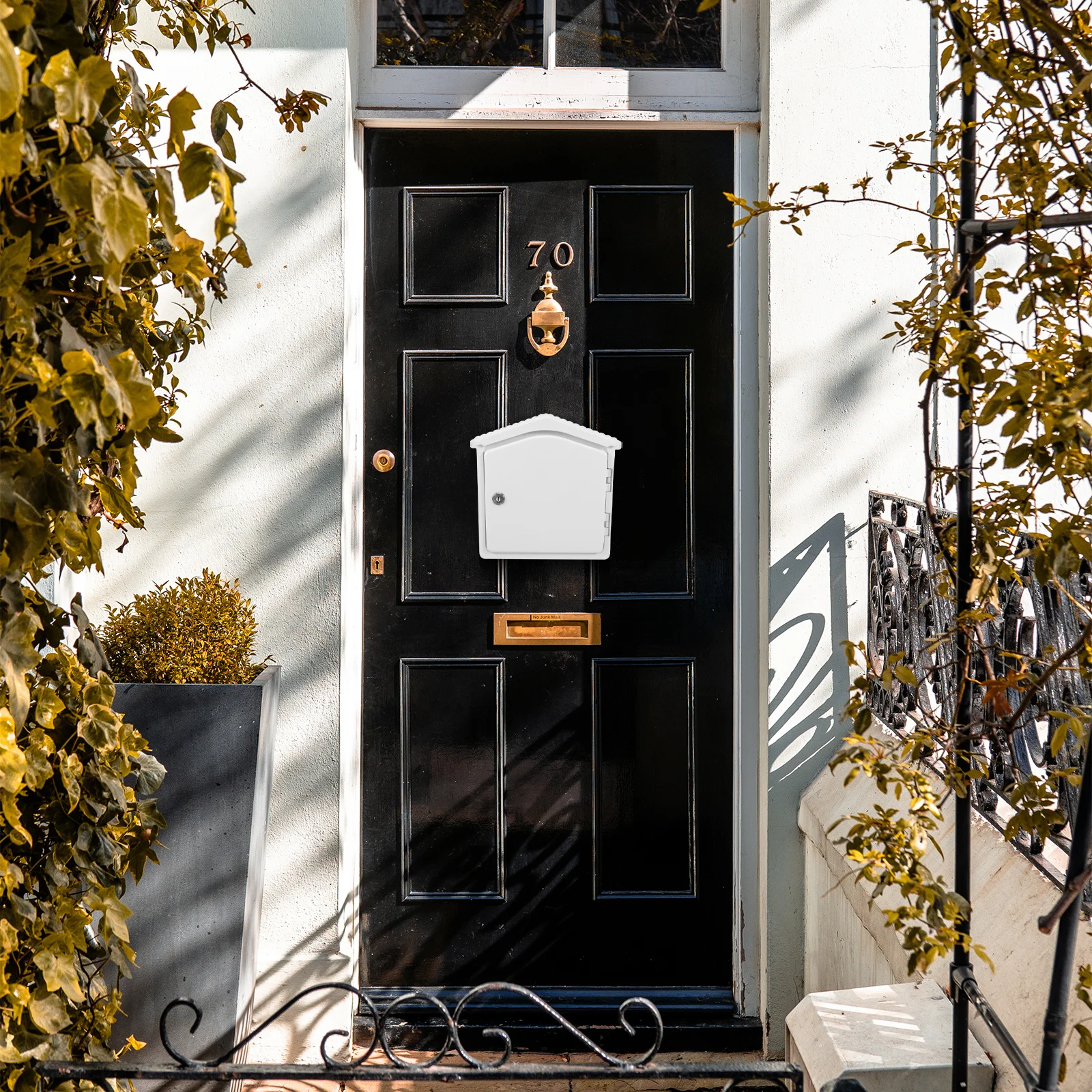 مجموعة واحدة من صندوق الحليب البلاستيكي المثبت على الحائط، علبة توصيل آمنة قابلة للقفل لتخزين حزمة البريد، خزانة حزمة صندوق الحليب على الحائط