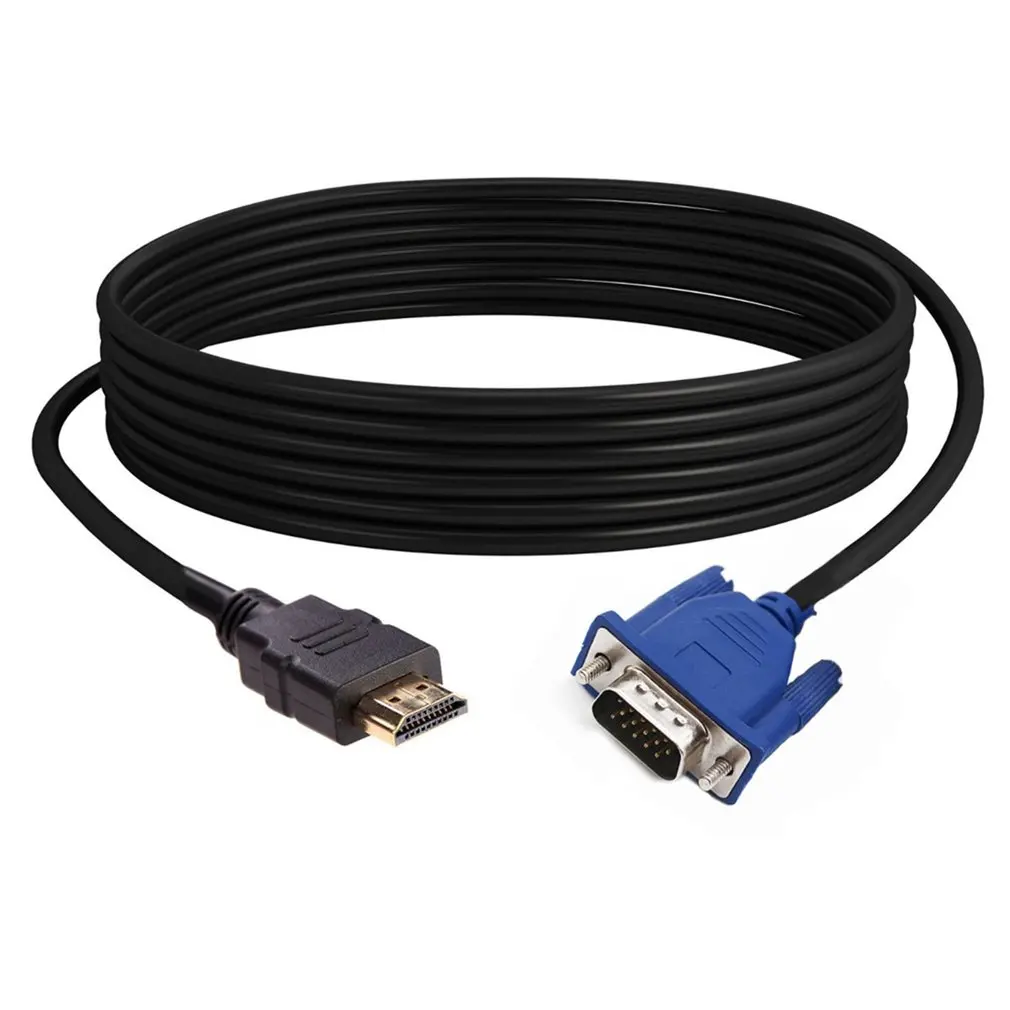 Cable HD Compatible con VGA 1080P HD, adaptador de Audio Compatible con VGA, 1m
