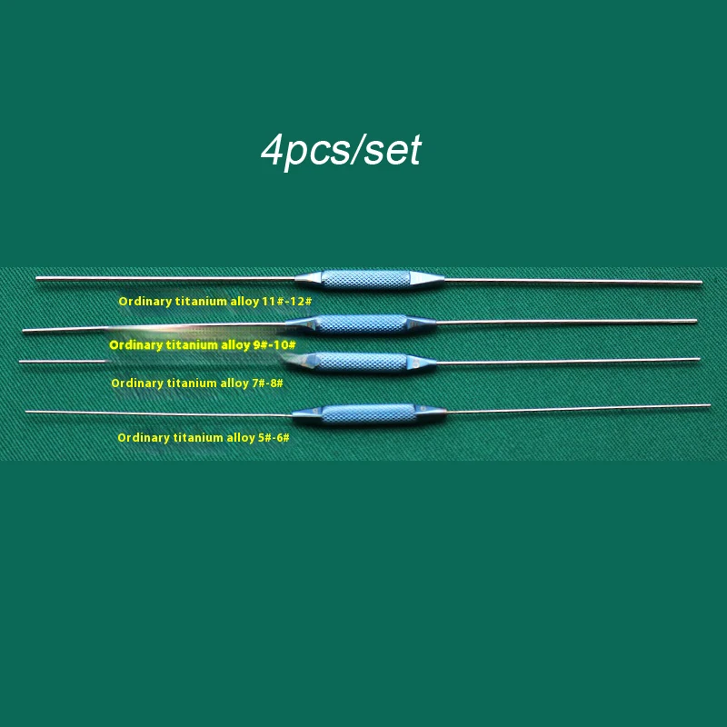 Ophthalmic double ended lacrimal passage probe flushing probe plugging tool 4pc/set ophthalmic instruments