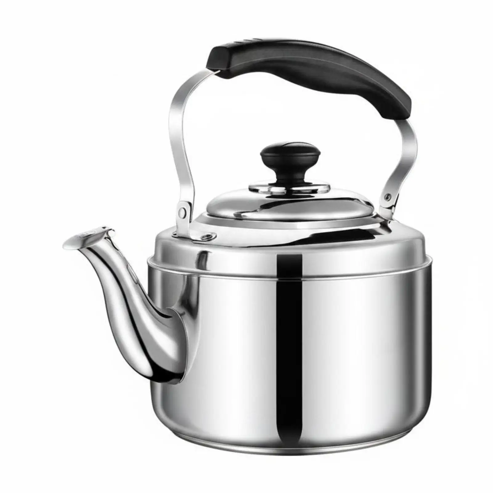Food Grade 304 Stainless Steel Kettle for Induction Cooker Whistling Teapot Large Capacity 6.5L Stovetop Water Boiler with Heat