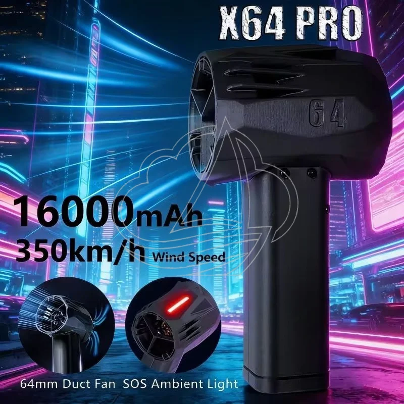Original Mini X64PRO Turbo Jet Fan Variable Speed Cordless Handheld Leaf Blower Portable Air Duster for Outdoor Cleaning