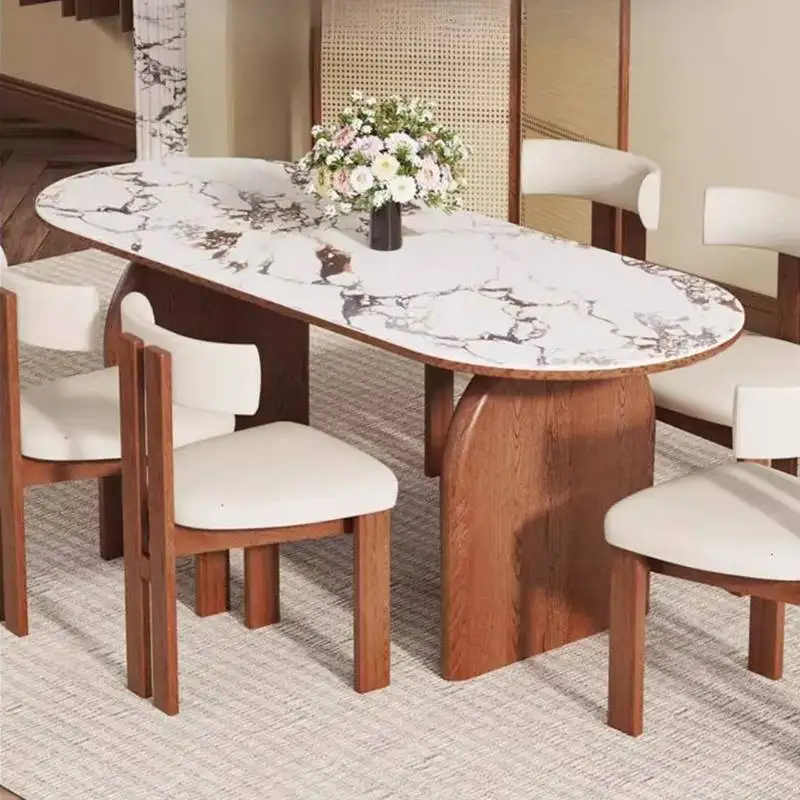 طاولة طعام بمساحة صغيرة زينة بيضاء صالات بيضاوية حجرة طعام صغيرة طاولة طعام حديثة أثاث ميسا دي جانتار للمنزل