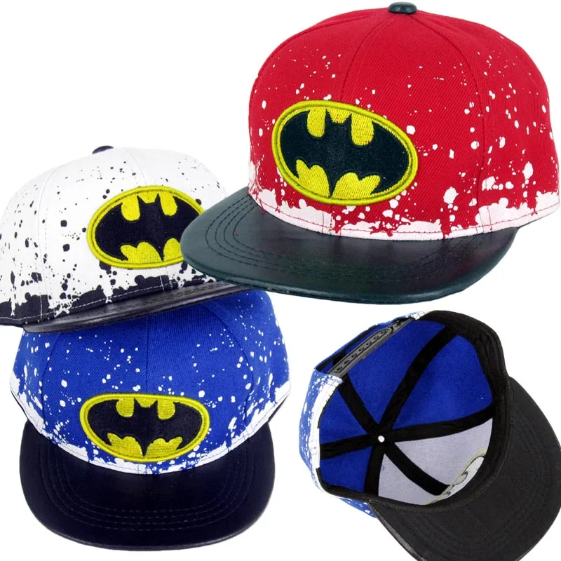 DC Batman bordado Snapback gorras de béisbol para niños gorras de Hip Hop gorra de béisbol niños sol papá sombrero ropa de calle deportes sombreros divertidos