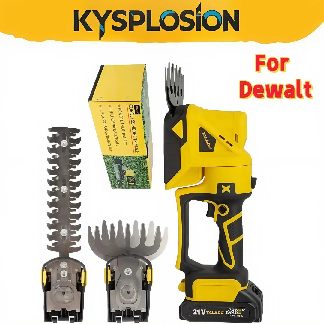 

2 In 1 Lawn Mower Pruner Shears: Cordless Brushless Electric Hedge Trimmer Garden Power Tools Fit Dewalt 20V Battery