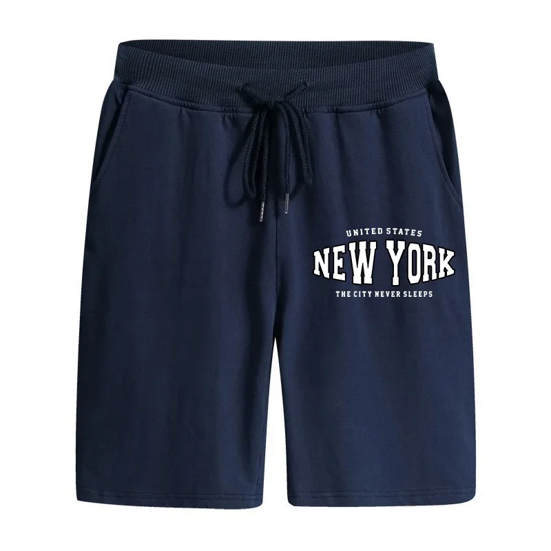 

Мужская короткая спортивная одежда Нью-Йорк с принтом, повседневные короткие брюки для бега на открытом воздухе, спортивные мужские шорты, повседневные полубрюки для тренажерного зала и фитнеса