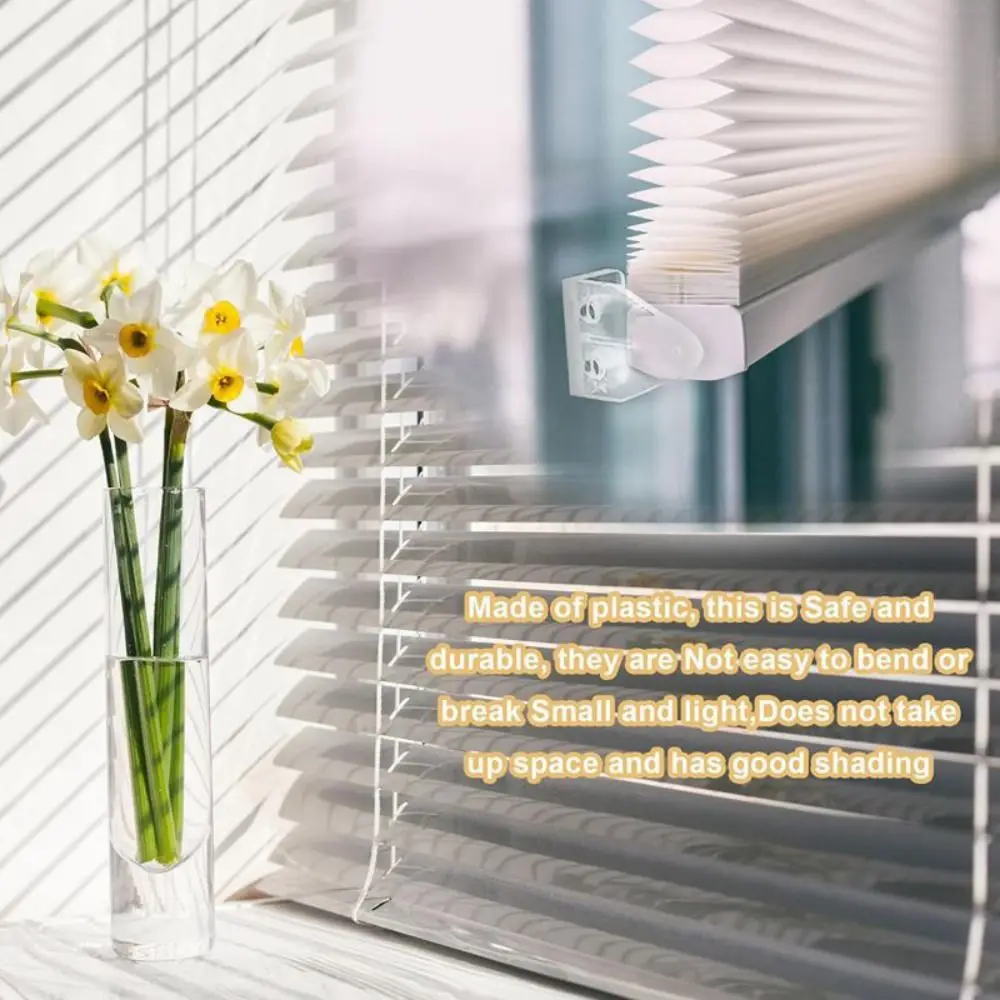 8PCS with Screws Window Blind Brackets Univerasal Transparent Blind Clips Durable Mini Blind Brackets Window Blinds Accessories