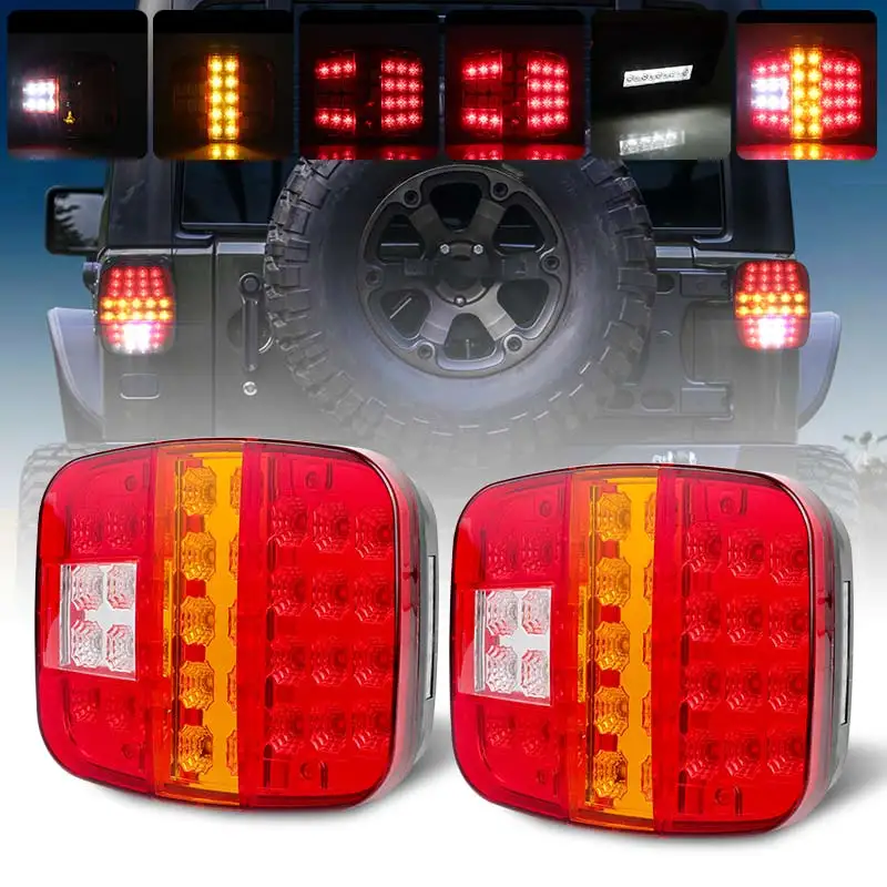 

Универсальный задний фонарь для грузовика 39LED с креплением на шпильках, комбинированный стоп-сигнал, указатель поворота, фонарь рулевого управления, освещение номерного знака 12 В 24 В